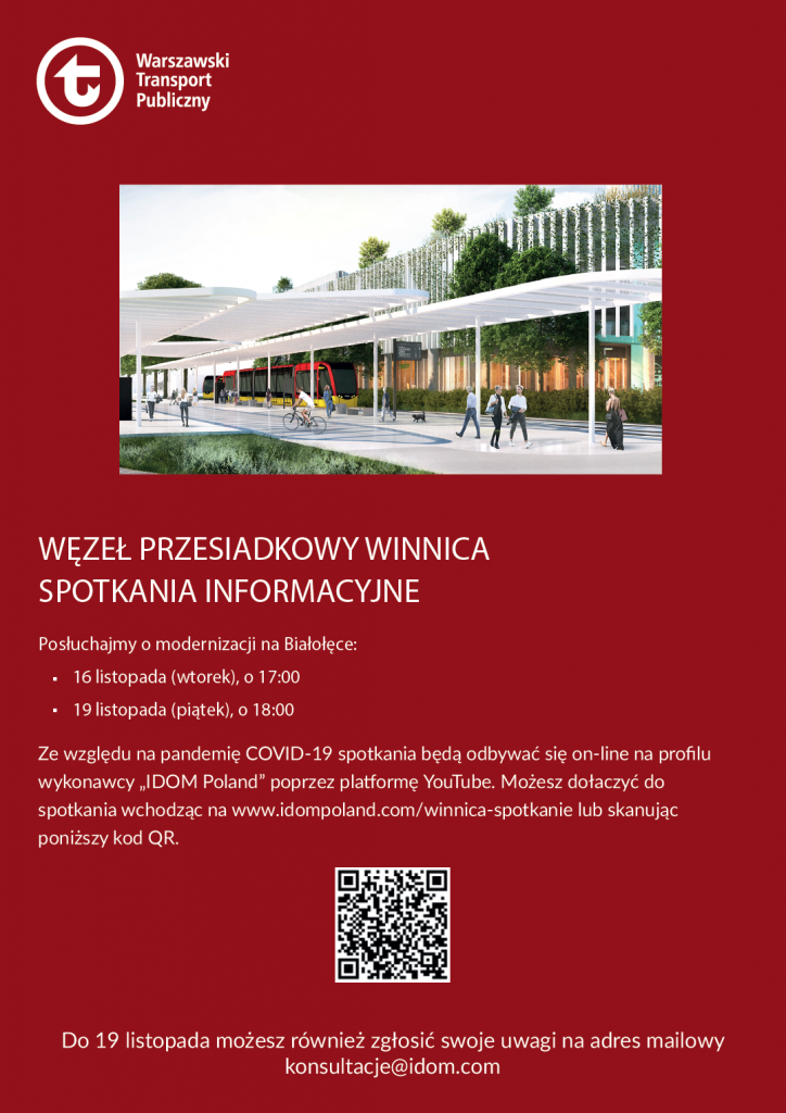 plakat spotkania informacyjnego IDOM Winnica