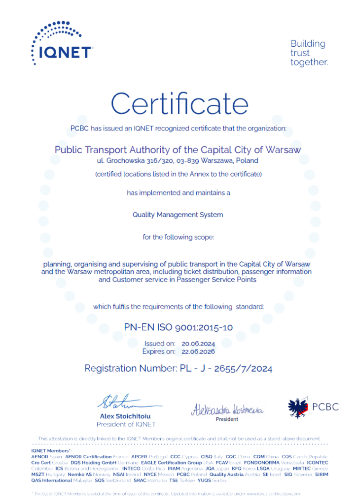 ISO certificate No J-2655/7/2024